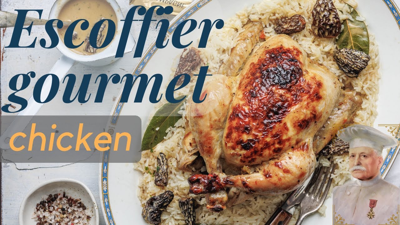 Pot-roasted chicken with champagne morel sauce and pilaf rice | Christmas main dish