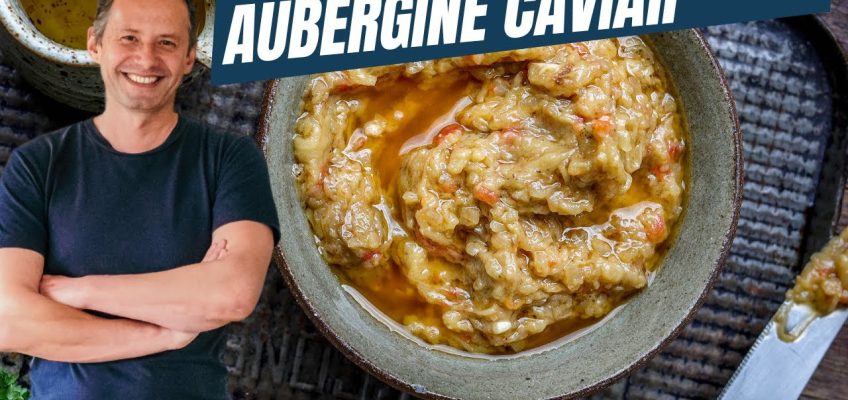 Easy homemade aubergine caviar (eggplant dip)