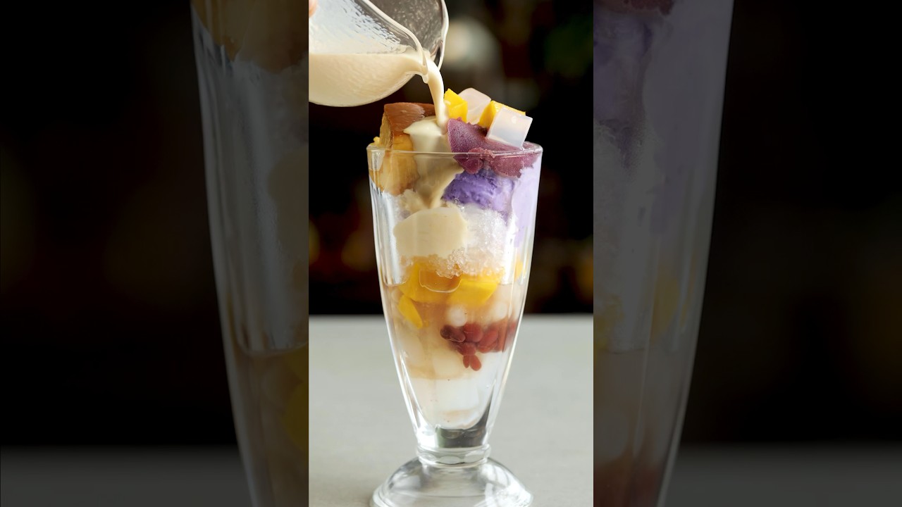 Halo-halo means “mix-mix” in Tagalog, and that’s the best way to eat it, too.