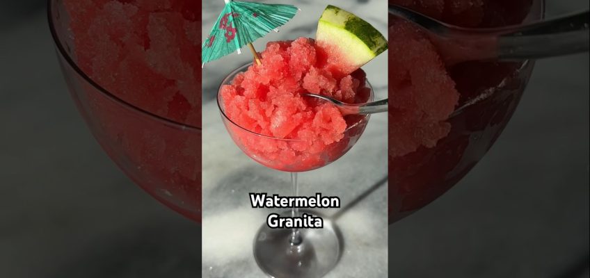 Mark Bittman’s Watermelon Granita recipe is in the description 🍉✨