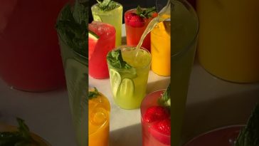 Agua Fresca recipe in the description 🥭🍓🍍🍉