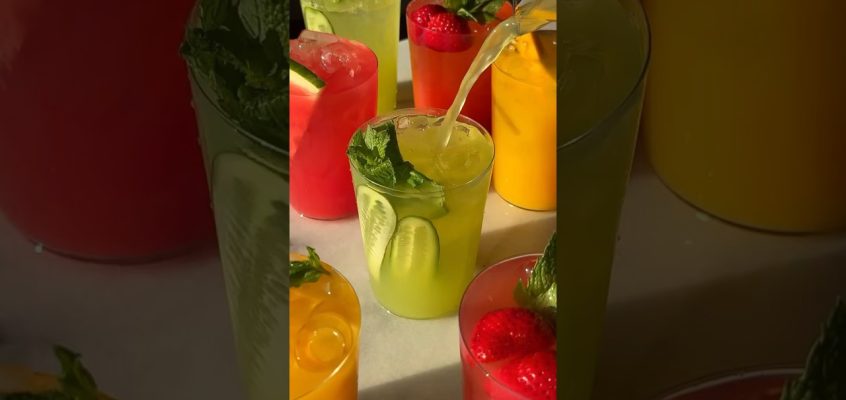 Agua Fresca recipe in the description 🥭🍓🍍🍉