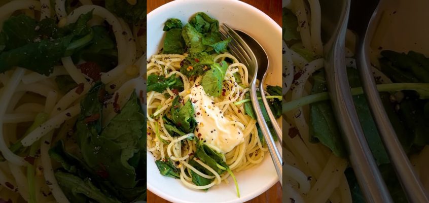 Creamy Garlic Pasta With Greens is on NYT Cooking 🧄