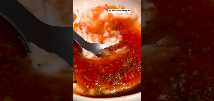 Fresh Tomato and Yogurt Dip recipe is in the description 🍅✨