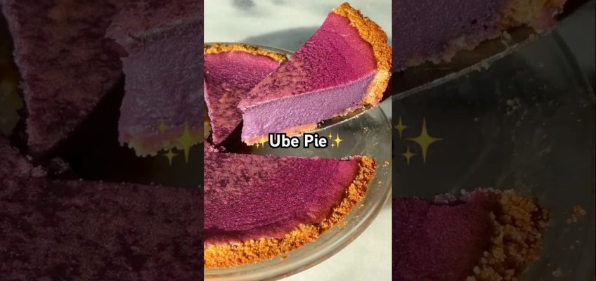 Get the full recipe for Ube Pie in the description (tap the three dots at top right)