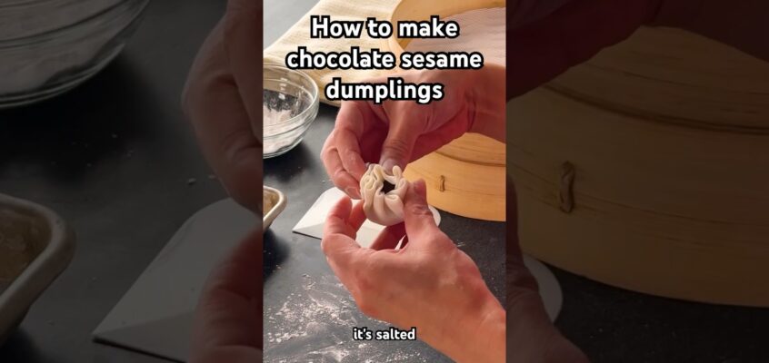 Chocolate Sesame Dumplings by Genevieve Ko #shorts #dumplingweek