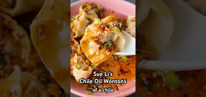 Dumpling Week day two: Sue Li’s Chile Oil Wontons #shorts #dumplingweek