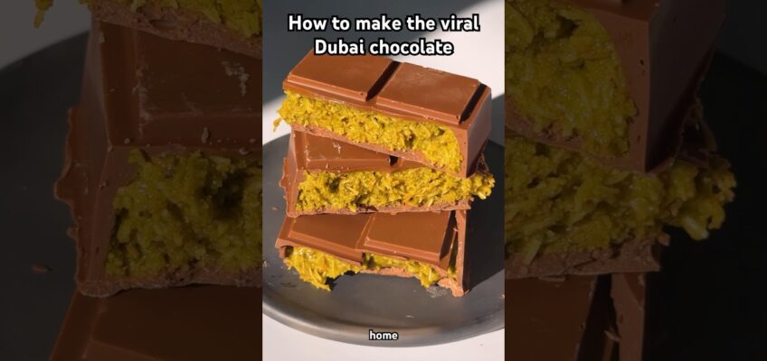 Full recipe in the description #shorts #viral #cooking #recipe #dubaichocolate #chocolate