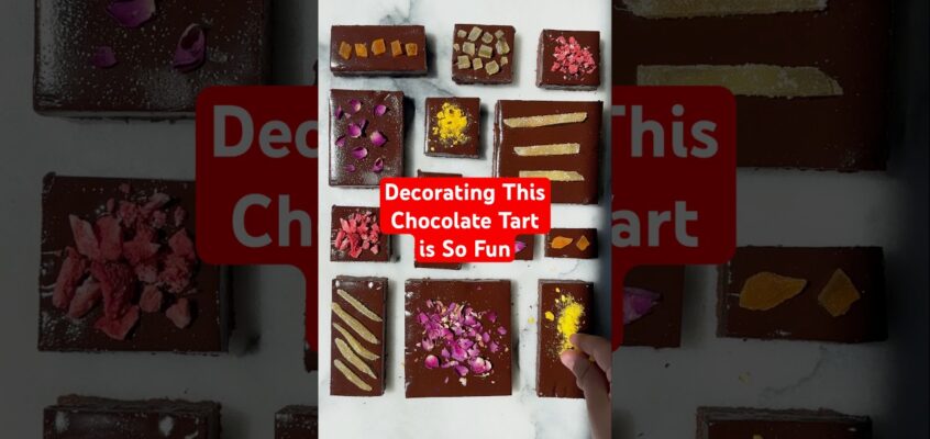 Big Chocolate Tart — recipe in the description! #recipe #dessert #chocolate #baking