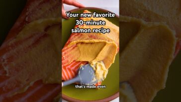 Miso Butter Salmon, recipe in the description! #cooking #recipe #shorts #salmon #dinner