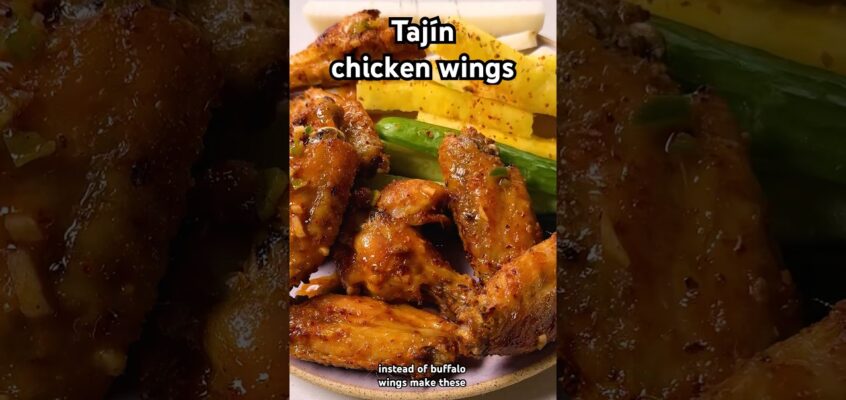 Tajín chicken wings. Recipe in the description! #shorts #superbowl #recipe #wings