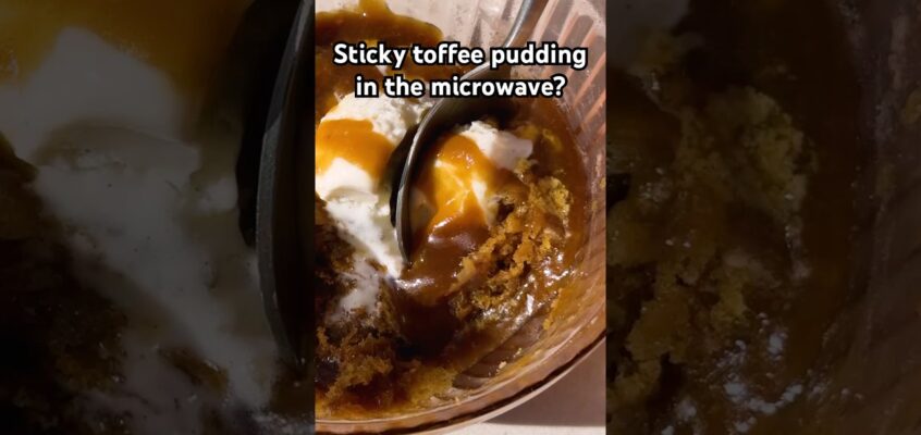 Microwave Sticky Toffee Pudding — recipe in the description! #shorts