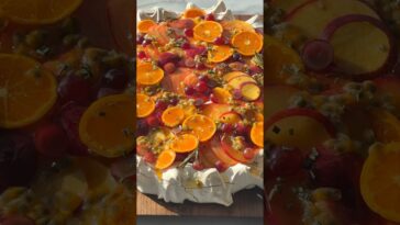 Sunset Pavlova ❣️ Recipe in the deacription! #shorts