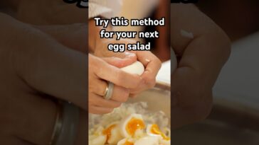 Broken Egg Salad recipe in the description! #recipe #shorts