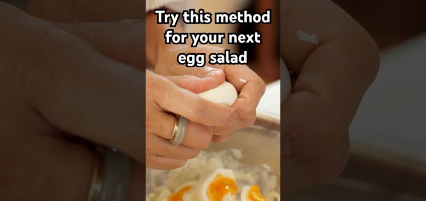 Broken Egg Salad recipe in the description! #recipe #shorts