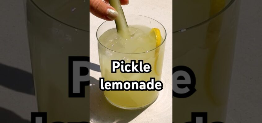Pickle lemonade! Full recipe in the description #shorts #pickle #lemonade #recipe